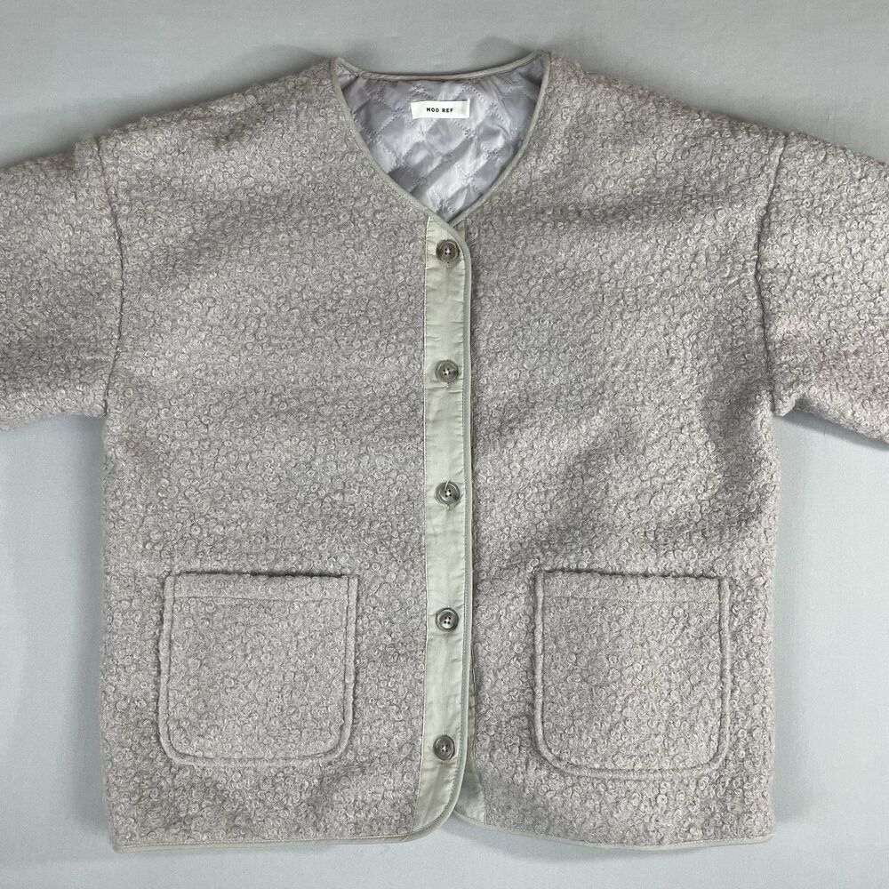 Mod Ref Teddy Sherpa Fleece Button Up Jacket Coat… - image 3